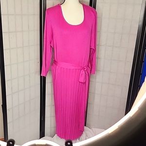 Lane Bryant sweater Dress with belt size 26/28 purple.